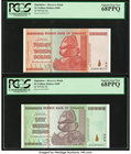 Zimbabwe Reserve Bank of Zimbabwe 20; 50 Trillion Dollars 2008 Pick 89; 90 Two Examples PCGS Superb Gem New 68PPQ. 

HID09801242017