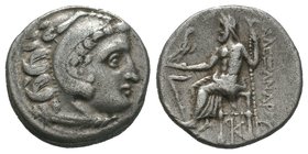 Alexander III the Great (336-323 BC). AR Drachm
Diameter: 17mm
Weight: 4.11gr
Condition: Very Fine
Provenance: From Coin Fair before 1980's