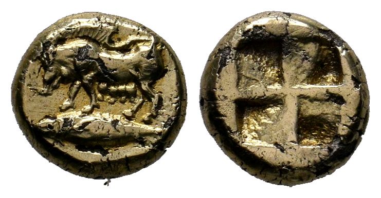Kyzikos (BC 500-450) EL 1/6 Stater ca 500-450 BC. EL Hekte - 1/6 Stater (2.68g)....