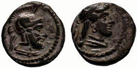 Cilicia, Satraps AR Obol. Datames, satrap of Cappadocia. Tarsos, 378-372 BC. Diademed head of female (Aphrodite?) right / Helmeted head of male (Ares?...