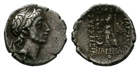 KINGS of CAPPADOCIA. Ariobarzanes III Eusebes Philoromaios. 52-42 BC. AR Drachm . Dated RY 11 (42 BC). Diademed head right / Athena Nikephoros standin...