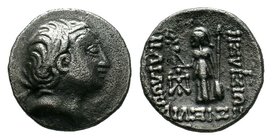 KINGS of CAPPADOCIA. Ariarathes V Eusebes Philopator. Circa 163-130 BC. AR Drachm . Contemporary imitation. Diademed head right / Athena Nikephoros st...