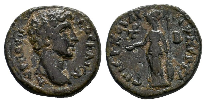 Mysia Pergamum Marcus Aurelius ΑVΡΗ οVΗΡοС ΚΑΙСΑΡ bare head of Marcus Aurelius (...