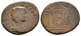 Julia Domna, Ae Bronze, Pontos: Zela: AD 205-207, Exastyle temple. BMC –. SNG von Aulock –. SNG Copenhagen , Very RARE!
Diameter: 26mm
Weight: 7.40g...