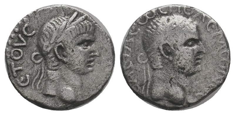 KINGS of PONTUS. Polemo II, with Nero. AD 38-64. AR Drachm . Dated RY 18 of Pole...