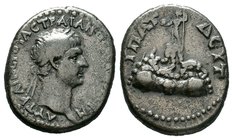 CAPPADOCIA, Caesarea-Eusebia. Trajan. AD 98-117. AR Didrachm . Struck AD 98/99. Laureate, draped, and cuirassed bust right / Mt. Argaeus; on summit, H...