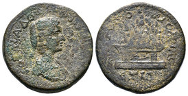 CAPPADOCIA. Caesarea. Julia Domna (Augusta, 193-217). Ae. Dated RY 14 of Septimius Severus (205/6). Obv: IOVΛIA ΔOMNA AVΓ. Draped bust right. Rev: MHT...