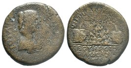 Cappadocia, Caesaraea-Eusebia Homonoia with Smyrna Julia Domna, wife of Septimius Severus Bronze 206-207,, year 13 = 205 AD. Bust with drapery / agalm...