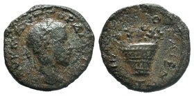 CAPPADOCIA, Caesarea-Eusebia. Gordian III. AD 238-244. Æ. Dated RY 4 (AD 240/1). AV K M ANT ΓOPΔIANOC, laureate head right / MHT PO KAI B N, calathus ...