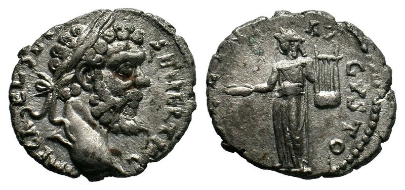 Septimius Severus (AD 193-211). Silver denarius. Later 194-195. [L] SEPT SEV PER...