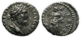 Septimius Severus. AD 193-211. AR Denarius. Emesa mint. Struck AD 194-195. Laureate head right / Fortuna standing left, holding long palm frond and co...