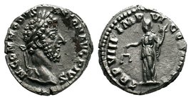 COMMODUS (177-192). Denarius. Rome. Obv: M ANTONINVS COMMODVS AVG. Laureate head right.Rev: TR P VI IMP IIII COS III P P. Aequitas standing left with ...