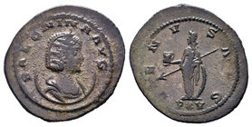 Salonina. Augusta, AD 254-268. Antoninianus. Antioch mint. 15th emission, circa AD 266-268. Draped bust right, wearing stephane, set on crescent / Ven...