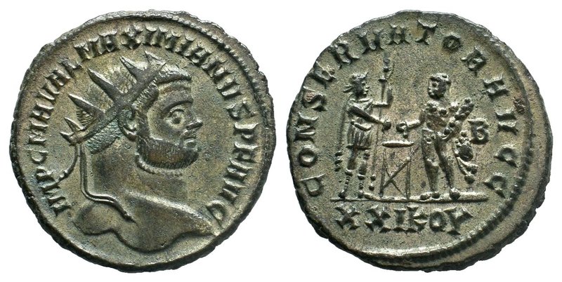 Maximian Silvered BI Radiate. Siscia, AD 290. IMP C M A VAL MAXIMIANVS P F AVG, ...