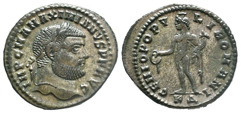 Maximinus II Daia Æ Nummus. Cyzicus, AD 306. GAL VAL MAXIMIANVS NOB CAES, laurea...