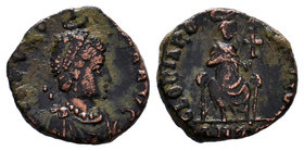 Aelia Eudoxia. Augusta, A.D. 400-404. AE4 reduced centenionalis. Antioch mint, struck A.D. 400-402. [AEL EVDO]-XIA AVG, diademed and draped bust of Eu...