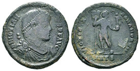 Jovian (363-364), so-called “Double Maiorina”, Antiochia, AD 363-364 AE. D N IOVIAN - VS P F AVG, diademed, draped and cuirassed bust r., Rv. VICTORIA...