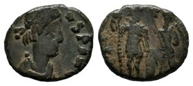 VANDALS. Pseudo-Imperial coinage. Circa 440-490. Æ. Imitating an issue of Honorius.
Diameter: 15mm
Weight: 1.58gr
Condition: Very Fine
Provenance:...