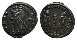 City Commemorative . A.D. 330-354. AE 3/4. Heraclea mint, A.D. 337-340. VRBS ROMA, crested and helmeted bust of Roma left wearing imperial mantle / GL...