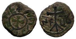 ARMENIA, Cilician Armenia. Baronial. Toros I. 1100-1123. Æ Pogh . Cross pattée / Long cross pattée with three legs. AC 246; MAC 5. Very rare. 
Diamet...