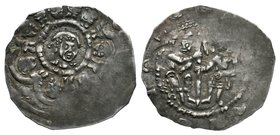Medieval German Cities Ar , Unidentified coin
Diameter: 23mm
Weight: 0.99gr
Condition: Very Fine
Provenance: From Coin Fair before 1980's