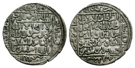 Seljuqs of Rum. 'Izz al-Din Kaykaus II . AR Dirham . Konya AH 643. Arab legend in five lines, within dotted square. R/ Arab legend in five lines, with...