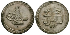 OTTOMAN EMPIRE. Mustafa III AH 1171-1187 / AD 1757-1774. Piastre. Islambul (Constantinople) mint. Dated AH 1171//82 (AD 1760/1). Obv: Toughra KM 321.2...