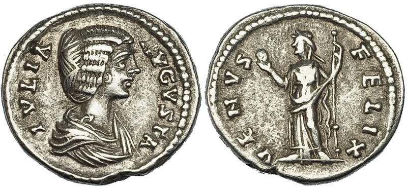 JULIA DOMNA, ESPOSA DE SEPTIMIO SEVERO. Denario. Laodicea (196-202). A/ Busto dr...