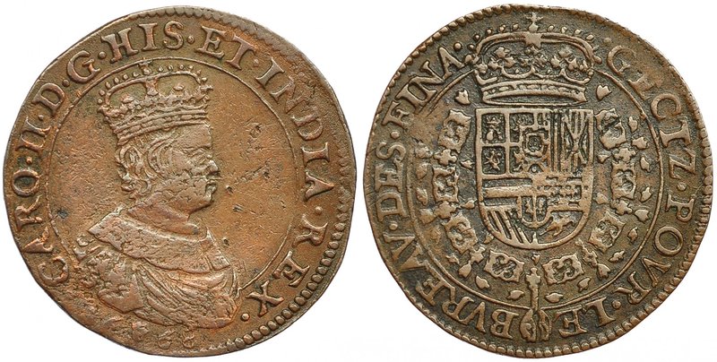 Jetón. 1668. Amberes. Dugniolle-4259. Golpecitos en anv. MBC.
