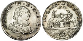 Medalla de proclamación. 1789. Málaga. H-73. Rayitas en anv. MBC+/EBC-.