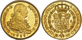 2 escudos. 1789. Madrid. MF. VI-1035. Pequeñas marcas. B.O. EBC.