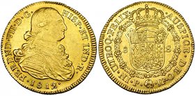 8 escudos. 1812. Popayán. JF. VI-1514. B.O. EBC-.