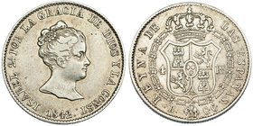 4 reales. 1842. Barcelona. CC. VI-359. MBC.