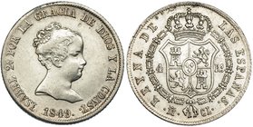 4 reales. 1849. Madrid. CL. VI-388. MBC+.