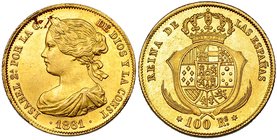 100 reales. 1861. Madrid. VI-648. B.O. EBC+.