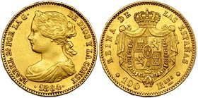 100 reales. 1864. Madrid. VI-651. EBC-.