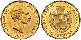 25 pesetas. 1878*18-78. Madrid. DEM. VII-105. B.O. EBC+.