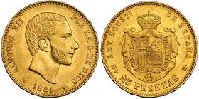 25 pesetas. 1881*18-81. Madrid. MSM. VII-109. R.B.O. EBC.