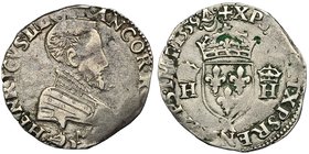 FRANCIA. 1/2 testón. 1559. Francisco II. MBC-.