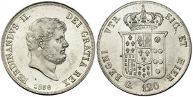 ESTADOS ITALIANOS. Reino de las Dos Sicilias. 120 grana. Fernando II. 1856. KM-153C. EBC+.