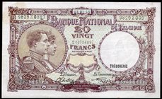 Belgium 20 Francs 1944
P# 111; VF/XF