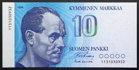 Finland 10 Markka 1986
P# 113; № 1131030932; UNC; "Paavo Nurmi"