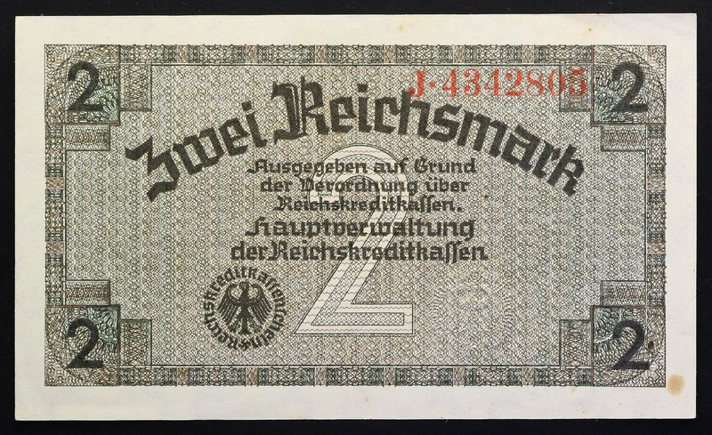 Germany Occupied Territory 2 Reichsmark 1940 - 45
P# R137; № J4342805; AUNC