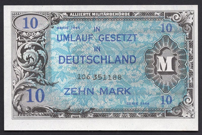Germany 10 Mark 1944
P# 194b; UNC