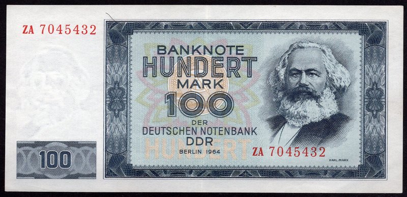 Germany 100 Mark 1964 DDR - Berlin
P# 26r; REPLACEMENT; XF