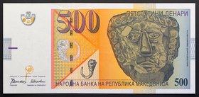 Macedonia 500 Denari 1996
P# 17a; № ГБ 2531188; UNC