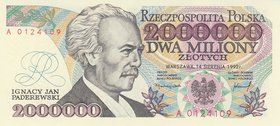 Poland 2000000 Zlotych 1992 Series A
P# 158a; UNC