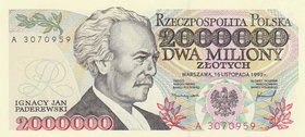 Poland 2000000 Zlotych 1993 Series A
P# 163; UNC