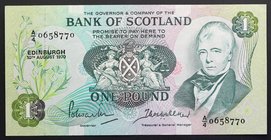 Scotland 1 Pound 1970
P# 111a; № A/4 0658770; XF+; Prefix A