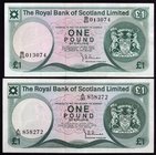 Scotland Lot of 2 Banknotes 1972 - (1979)
1 Pound; P# 336a; The Royal Bank of Scotland Limited